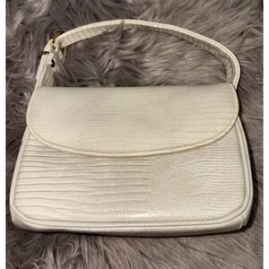 Vintage Kadin Lizard Embossed Leather Handbag | Size: 8" X 6" X 3.5"